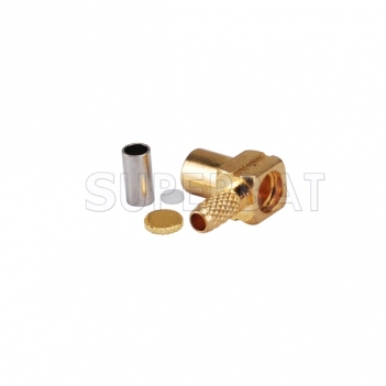 MCX Jack right angle crimp connector for RG316,RG174,KSR100 cable