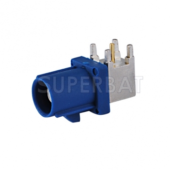 FAKRA Male PCB Mount Connector Code C Right Angle
