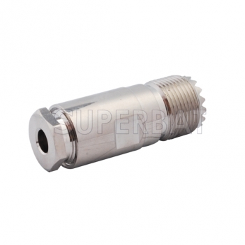 UHF Jack Female Connector Straight Clamp LMR-195