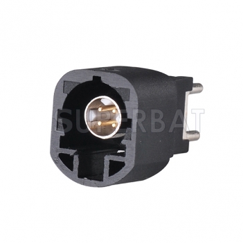 Black FAKRA A HSD Male Connector PCB Straight