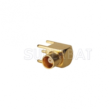 MCX Jack Female Connector Right Angle Solder