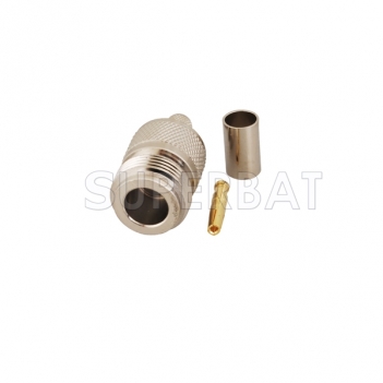 N Jack Female Straight Crimp Connector for LMR240 Cable