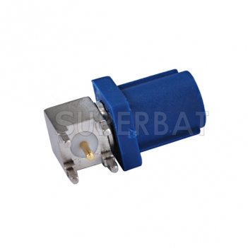 FAKRA Male PCB Mount Connector Code C Right Angle