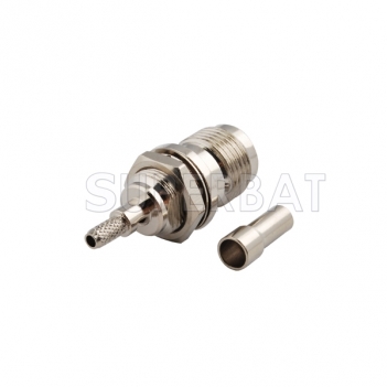 TNC Jack Female Connector Straight Bulkhead Crimp RG316 RG174