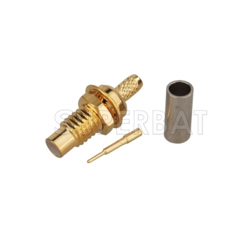 50ohm SMC Jack bulkhead crimp connector for rg316 rg174 cable