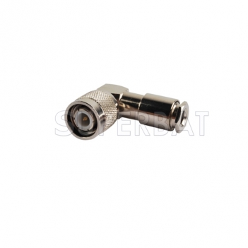TNC Plug Male Connector Right Angle Clamp LMR-195