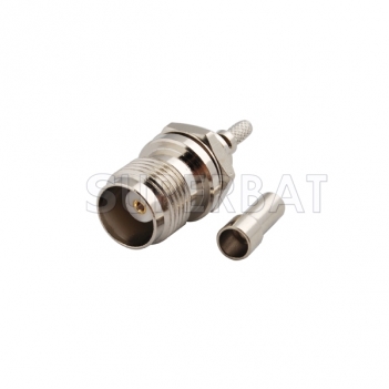 TNC Jack Female Connector Straight Bulkhead Crimp RG316 RG174