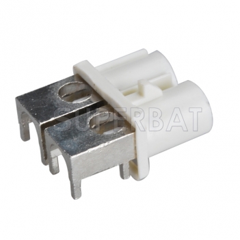 Dual FAKRA B Male Plug Right Angle PCB Mount Connector