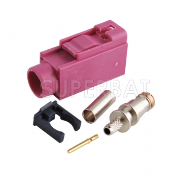 Superbat GPS Antenna Connector Fakra crimp Jack connector Key Code H Violet for GPS,XM Direct