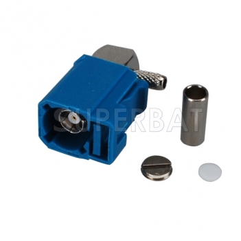 Superbat ANTENNA CONNECTOR Fakra Z Female crimp Jack RA RF Connector Waterblue/5021 Neutral coding