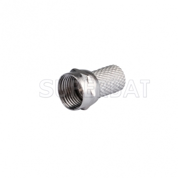 Zinc Alloy F Plug Male Connector Straight Twist-on RG6