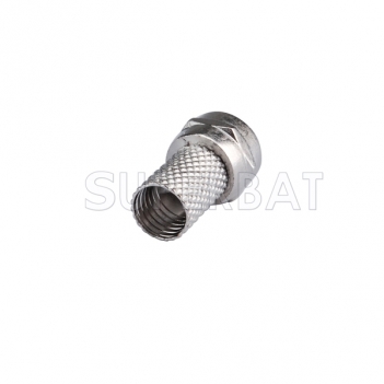 Zinc Alloy F Plug Male Connector Straight Twist-on RG6