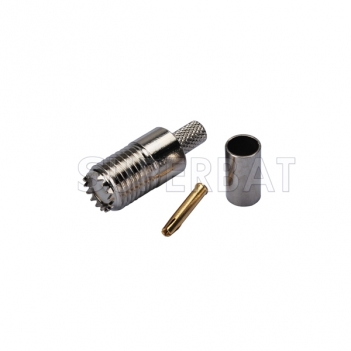 Mini UHF Jack Female Connector Straight Crimp LMR-195