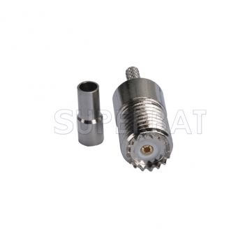 Mini UHF Jack Female Connector Straight Crimp RG316