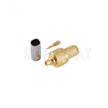 MMCX Plug Male Connector Straight Crimp LMR-195