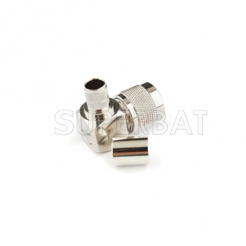 N Plug Male Connector Right Angle Crimp LMR-400