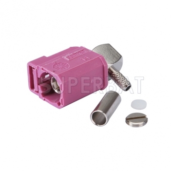 Superbat Fakra female Jack RA crimp RF connector Key Code H Violet for Radio controlled