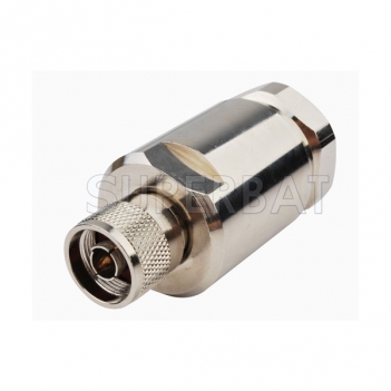 N Plug Male Straight Twist Type Connector for 7/8 inch Corrugated Copper Cable
