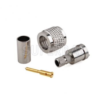 Mini UHF Plug Male Connector Straight Crimp LMR-195