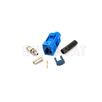 Superbat Fakra C female RF Connector 5005 Blue crimp RG316 for GPS telematics& navigation