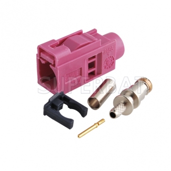 Superbat GPS Antenna Connector Fakra crimp Jack connector Key Code H Violet for GPS,XM Direct