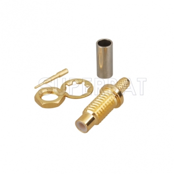 50ohm SMC Jack bulkhead crimp connector for rg316 rg174 cable