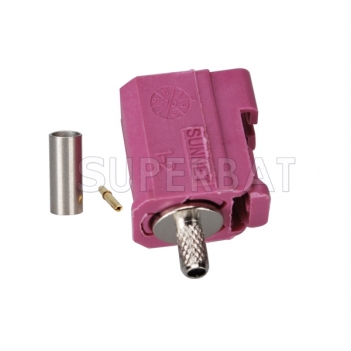 Superbat Fakra H Violet crimp female connector for GPS Telematics Satellite