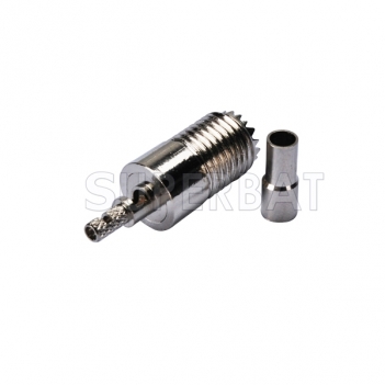 Mini UHF Jack Female Connector Straight Crimp RG316