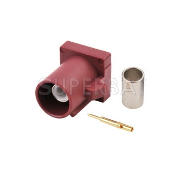 Superbat Fakra D Crimp Plug Male Connector Bordeaux for GSM Cellular phone for RG316 RG174