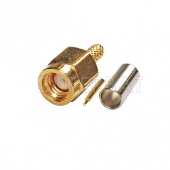 SSMA Plug Male Connector Straight Crimp RG316