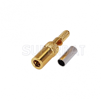 SSMB Plug Female Connector  Straight None Crimp RG316