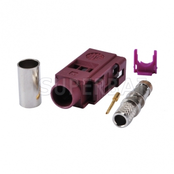 Superbat Fakra D female Jack connector crimp RG58 LMR195 Cable for Violet Car GSM Cellular phone