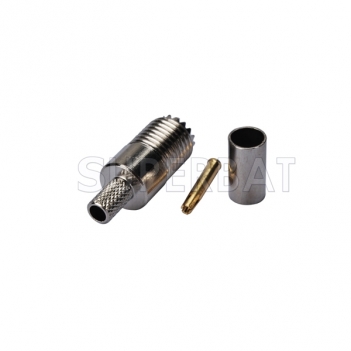 Mini UHF Jack Female Connector Straight Crimp LMR-195