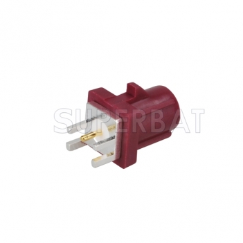 FAKRA D Plug Male Connector PCB Mount Straight