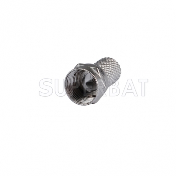 Zinc Alloy F Plug Male Connector Straight Twist-on RG6