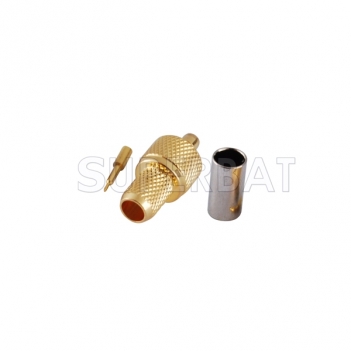 MMCX Plug Male Connector Straight Crimp LMR-195