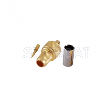 MMCX Plug Male Connector Straight Crimp LMR-195