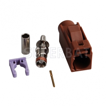 Superbat GPS ANTENNA Fakra Jack female RF Connector Brown /8011 TV2 SDARS Crimp RG316 RG174