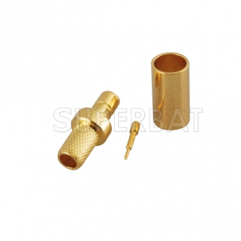 SMB Male Jack Straight Crimping Cable Connector for LMR-195