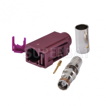 Superbat Fakra D female Jack connector crimp RG58 LMR195 Cable for Violet Car GSM Cellular phone