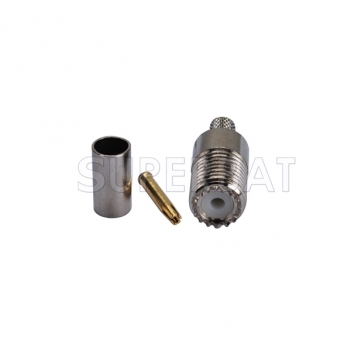 Mini UHF Jack Female Connector Straight Crimp LMR-195