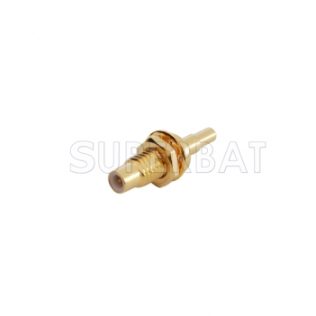 SMC Jack Male Connector Straight Bulkhead Solder 1.13mm cable