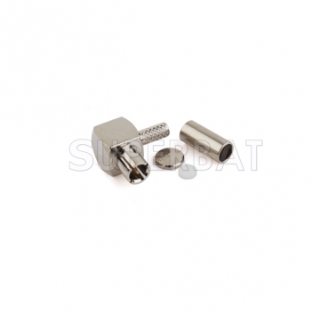 S-197 Plug Male Connector Right Angle Crimp RG316