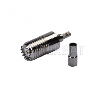 Mini UHF Jack Female Connector Straight Crimp RG316