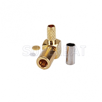 SSMB Plug Female Connector  Right Angle Crimp for RG316