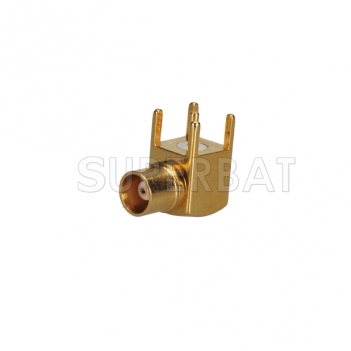 MCX Jack Female Connector Right Angle Solder