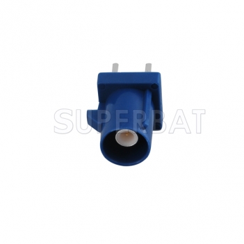 Blue FAKRA C Plug Male PCB Straight Connector