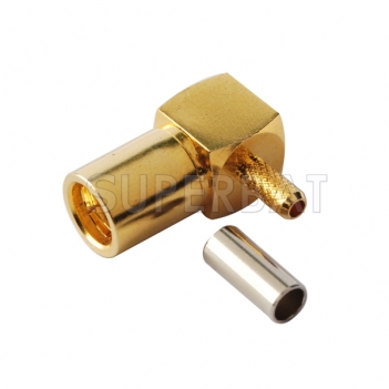 75Ohm SMB Female Plug Right Angle Crimp Connector for RG179