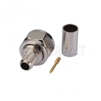 F Plug Male Connector Straight Crimp LMR-195