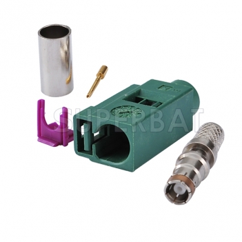 Superbat Fakra SMB A,B,C,D,E,F,G,H,I,K,Z female Jack crimp LMR195 RG58 cable RF connector